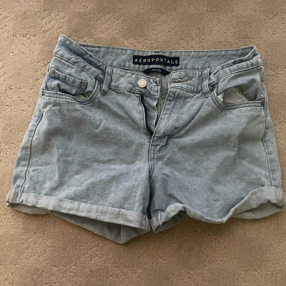 Aeropostale Women's Light Blue Jean Shorts